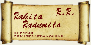 Rakita Radumilo vizit kartica